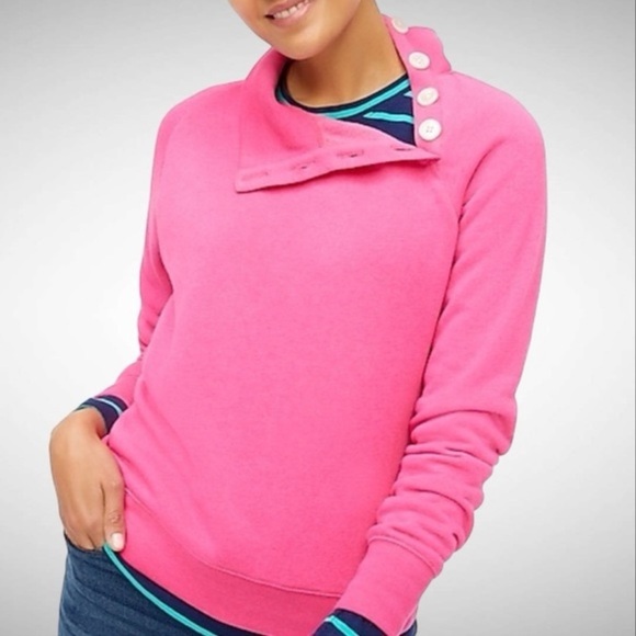 J Crew Factory women’s fleece pullover, hot pink, size XL in GREAT condition - Picture 2 of 5